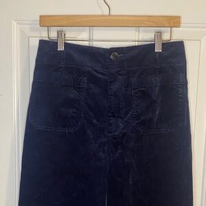 Anthropologie Maeve Navy Corduroy Trousers